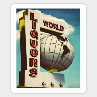 Historic World Liquors Marquee St Pete Florida Magnet